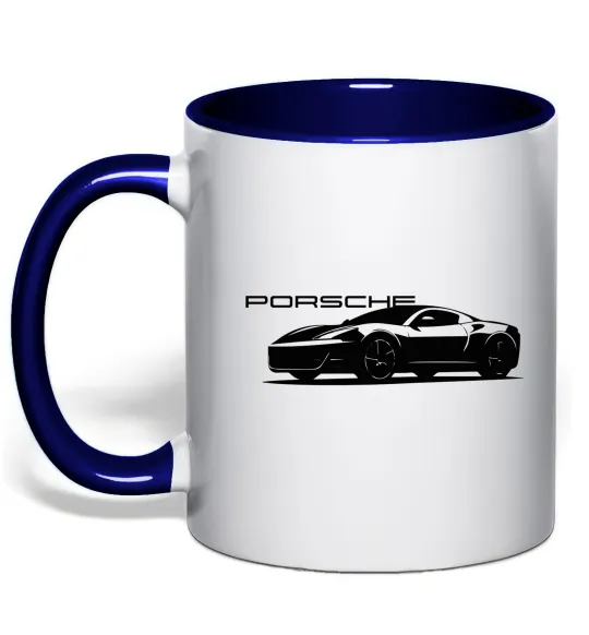 Чашка с цветной ручкой Porsche car Глубокий темно-синий фото