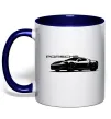 Чашка с цветной ручкой Porsche car Глубокий темно-синий фото