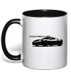 Чашка с цветной ручкой Porsche car Черный фото