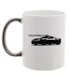 Чашка с цветной ручкой Porsche car Серебро фото