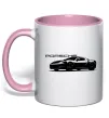 Чашка с цветной ручкой Porsche car Нежно розовый фото