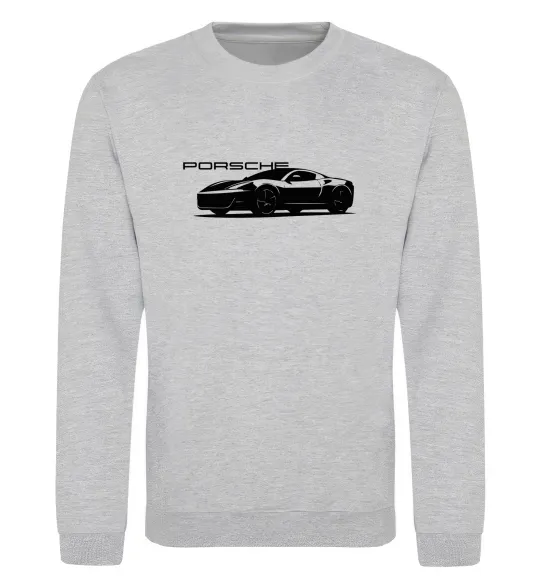Світшот Porsche car Сірий меланж фото