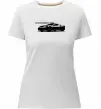 Жіноча преміум футболка Porsche car Білий фото