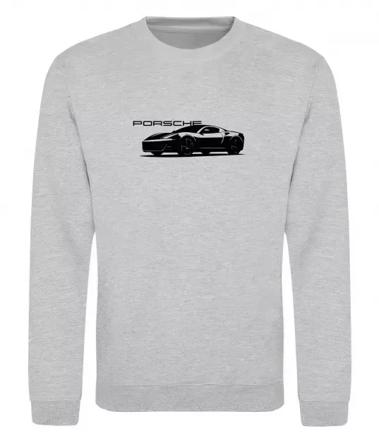 Світшот Porsche car Сірий меланж фото