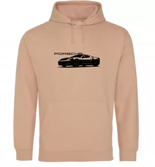 Чоловіча толстовка (худі) Porsche car Пісочний фото