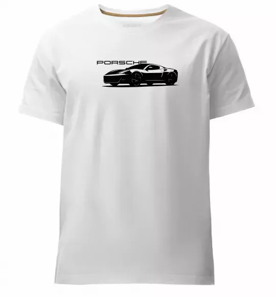 Чоловіча преміум футболка Porsche car Білий фото