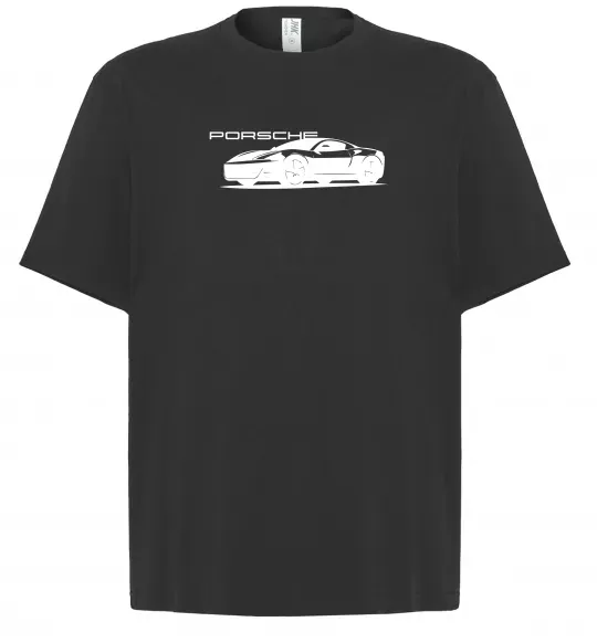 Футболка Оверсайз Porsche car Чорний фото