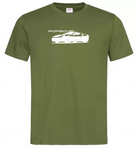 Чоловіча футболка Porsche car Оливковий фото