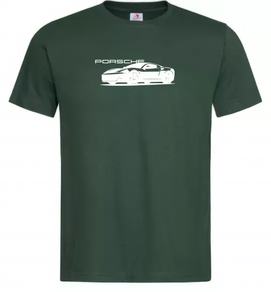 Чоловіча футболка Porsche car Темно-зелений фото