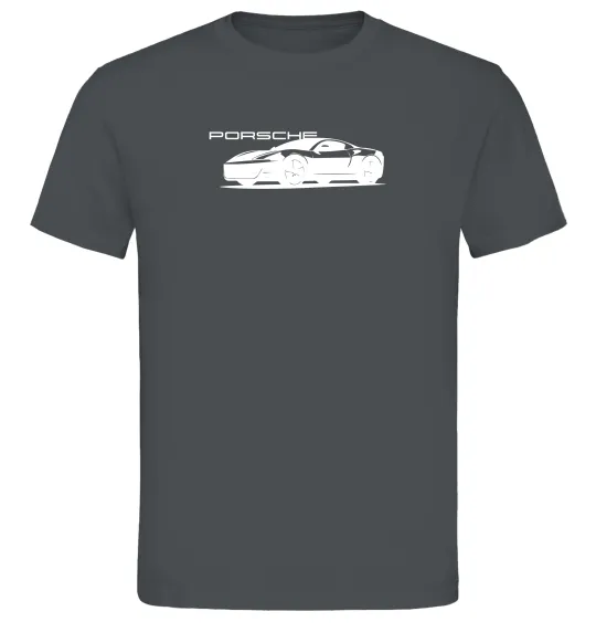 Чоловіча футболка Porsche car Графіт фото