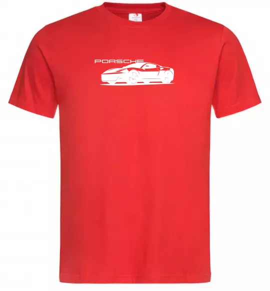 Чоловіча футболка Porsche car Червоний фото