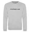Світшот Porsche напис Сірий меланж фото