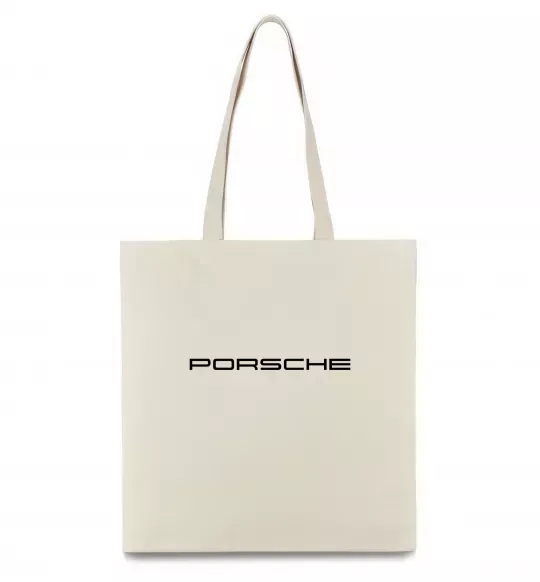Еко-сумка Porsche напис Бежевий фото