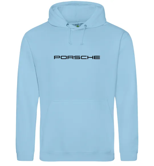 Чоловіча толстовка (худі) Porsche напис Блакитний фото