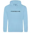 Чоловіча толстовка (худі) Porsche напис Блакитний фото