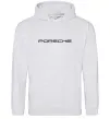 Женская толстовка (худи) Porsche напис Серый меланж фото