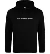 Женская толстовка (худи) Porsche напис Черный фото