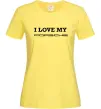 Женская футболка I love my Porsche Лимонный фото