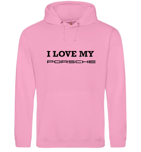 Жіноча толстовка (худі) I love my Porsche Рожевий фото
