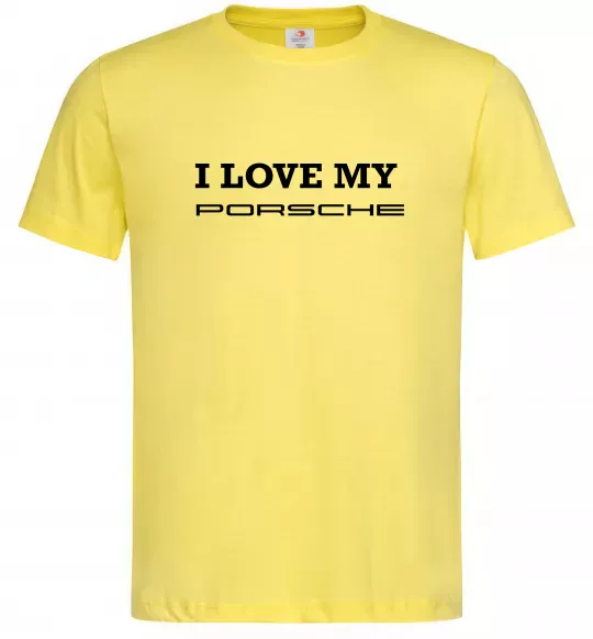 Чоловіча футболка I love my Porsche Лимонний фото