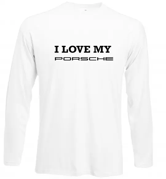 Лонгслів I love my Porsche Білий фото