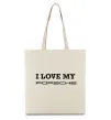 Еко-сумка I love my Porsche Бежевий фото