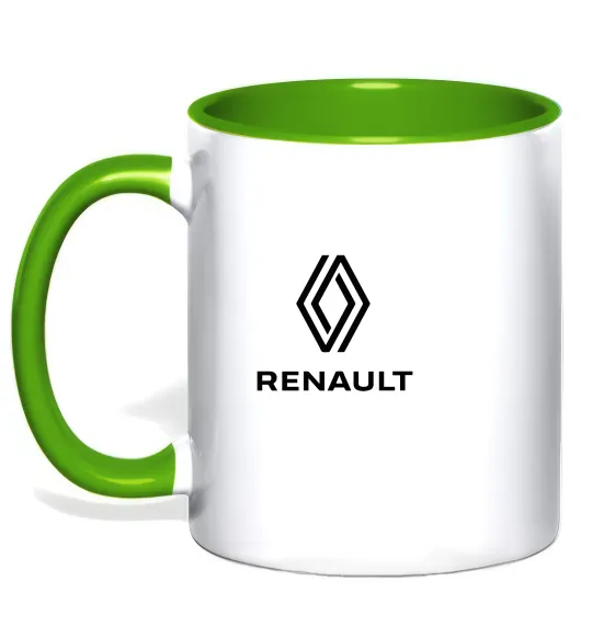 Чашка с цветной ручкой Renault Лаймовый фото