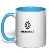 Чашка с цветной ручкой Renault Голубой фото