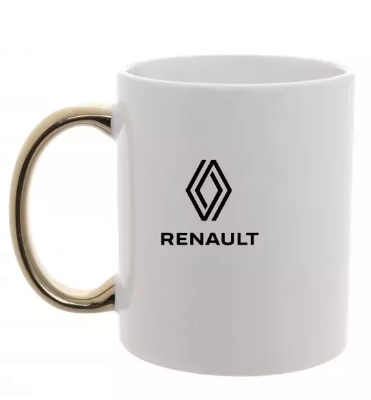 Чашка с цветной ручкой Renault Золото фото