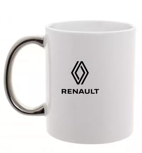 Чашка с цветной ручкой Renault Серебро фото