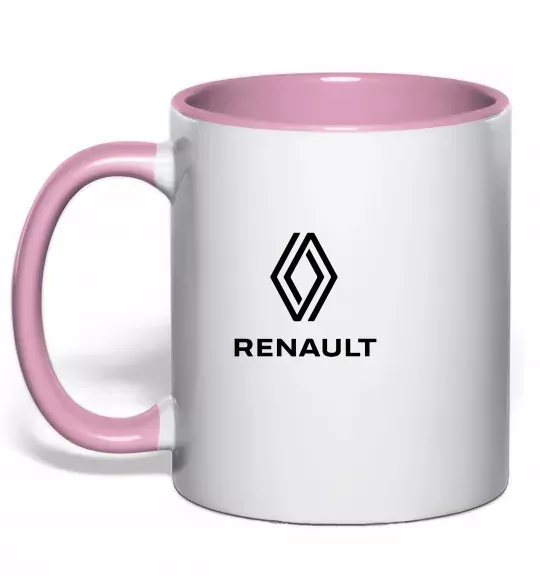 Чашка с цветной ручкой Renault Нежно розовый фото