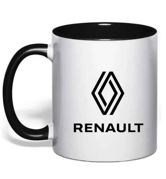 Чашка с цветной ручкой Renault Черный фото