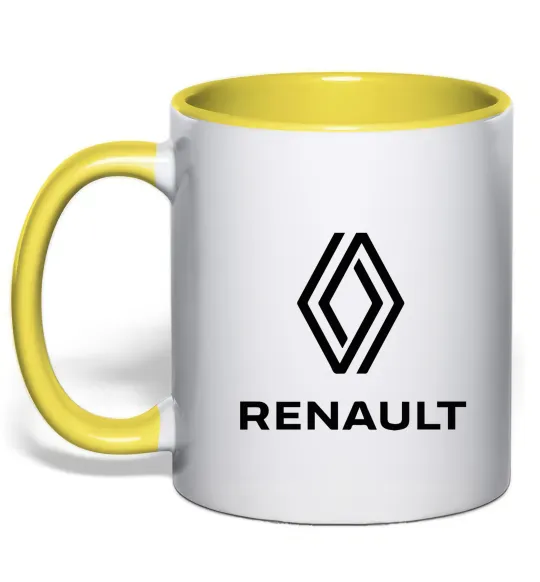 Чашка с цветной ручкой Renault Лимонный фото