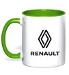 Чашка с цветной ручкой Renault Лаймовый фото