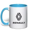 Чашка с цветной ручкой Renault Голубой фото
