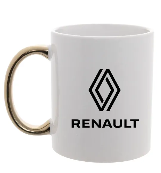 Чашка с цветной ручкой Renault Золото фото