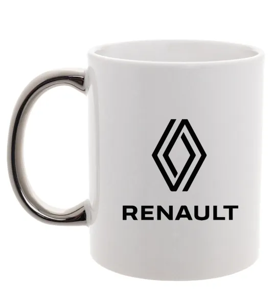 Чашка с цветной ручкой Renault Серебро фото