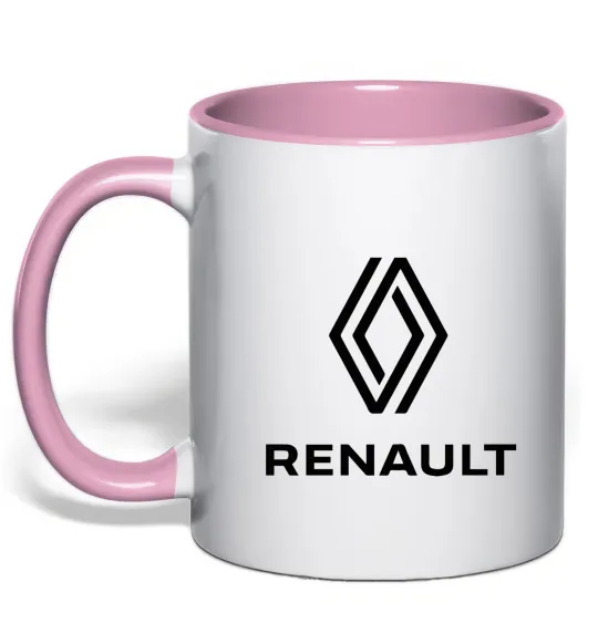 Чашка с цветной ручкой Renault Нежно розовый фото