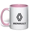 Чашка с цветной ручкой Renault Нежно розовый фото