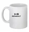 Чашка керамическая I <3 Renault Белый фото