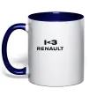 Чашка с цветной ручкой I <3 Renault Глубокий темно-синий Чашка с цветной ручкой I <3 Renault Глубокий темно-синий фото