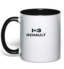 Чашка з кольоровою ручкою I <3 Renault