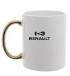 Чашка с цветной ручкой I <3 Renault Золото Чашка с цветной ручкой I <3 Renault Золото фото