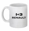 Чашка керамічна I <3 Renault Білий фото