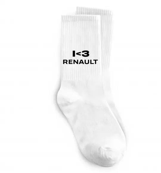 Носки I <3 Renault Белый фото