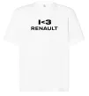 Футболка Оверсайз I <3 Renault Белый фото