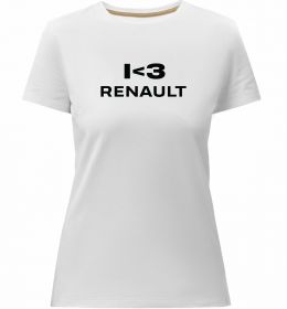 Женская премиум футболка I <3 Renault