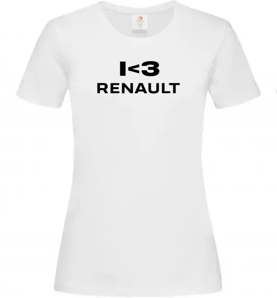 Жіноча футболка I <3 Renault Білий фото