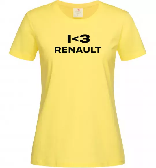 Жіноча футболка I <3 Renault Лимонний фото