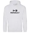 Мужская толстовка (худи) I <3 Renault Серый меланж фото